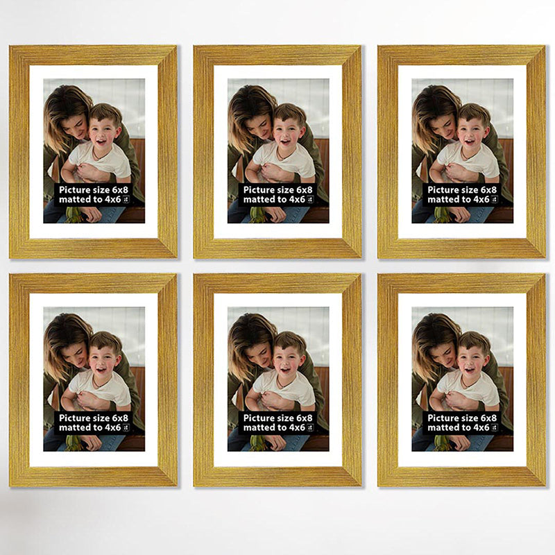 Willow Noir Rectangle Photo Frame (Gold) - Set Of Six media 3