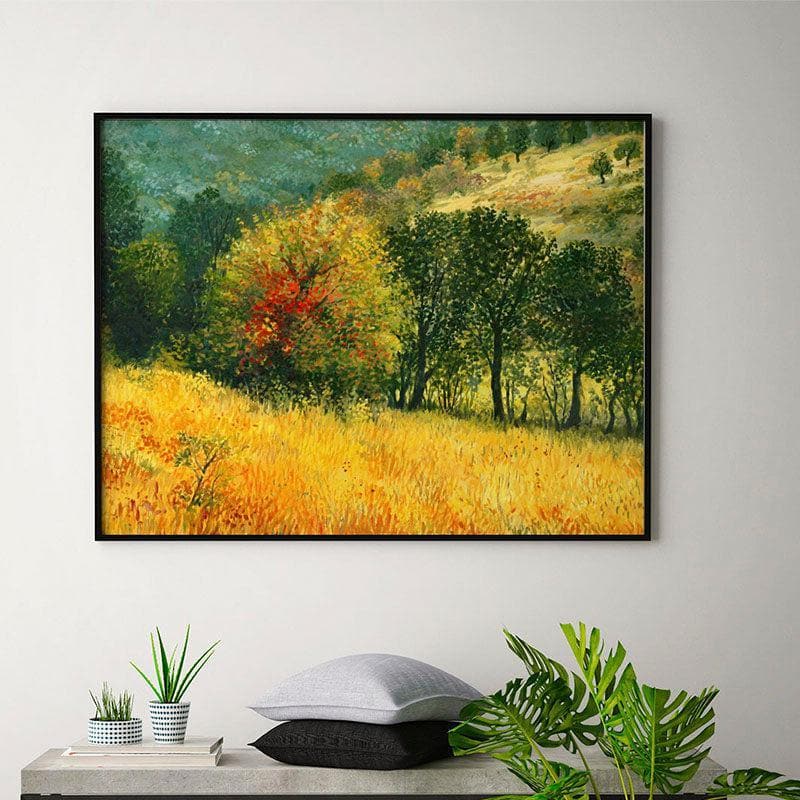The Old Pear Canvas Wall Painting - Black Frame