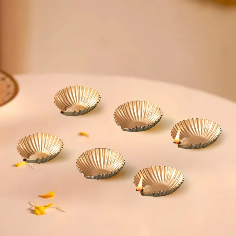 NoorVatika Metal Diyas - Set Of Six media 3