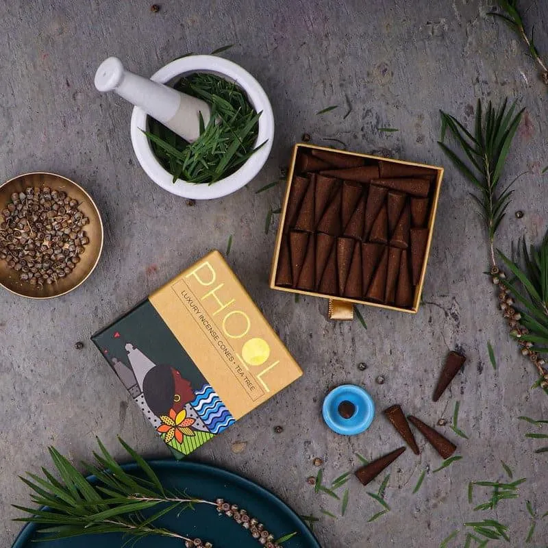 Phool Natural Incense Cones (Tea Tree) - Set Of Forty media 1