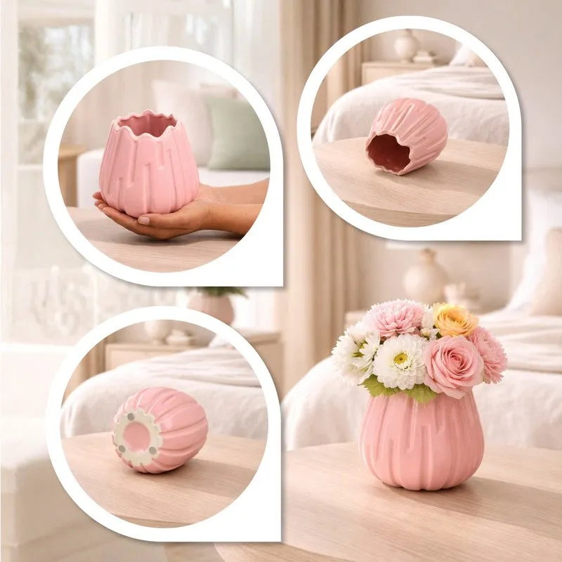Quirky Pottery Vase - Pink media 5