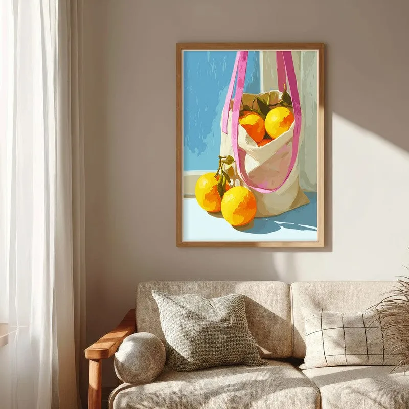 CitrusCharm Canvas Wall Painting - Brown Frame media 6