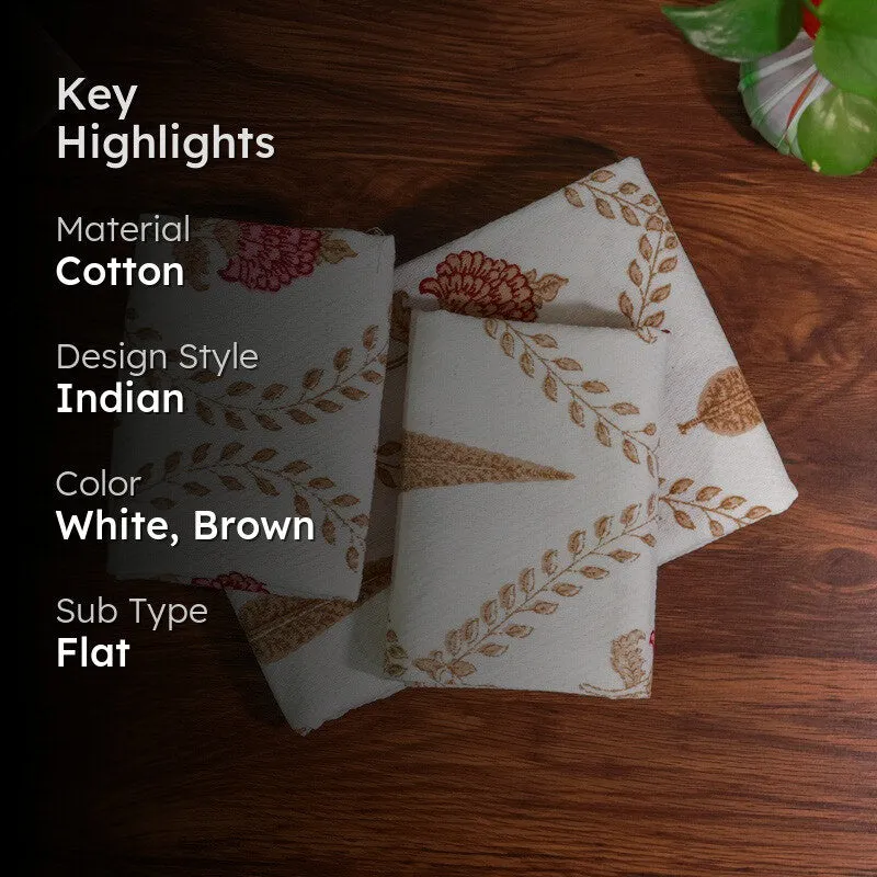 Desert Bloom Cotton Towels (Mustard) - Three Piece Set media 2