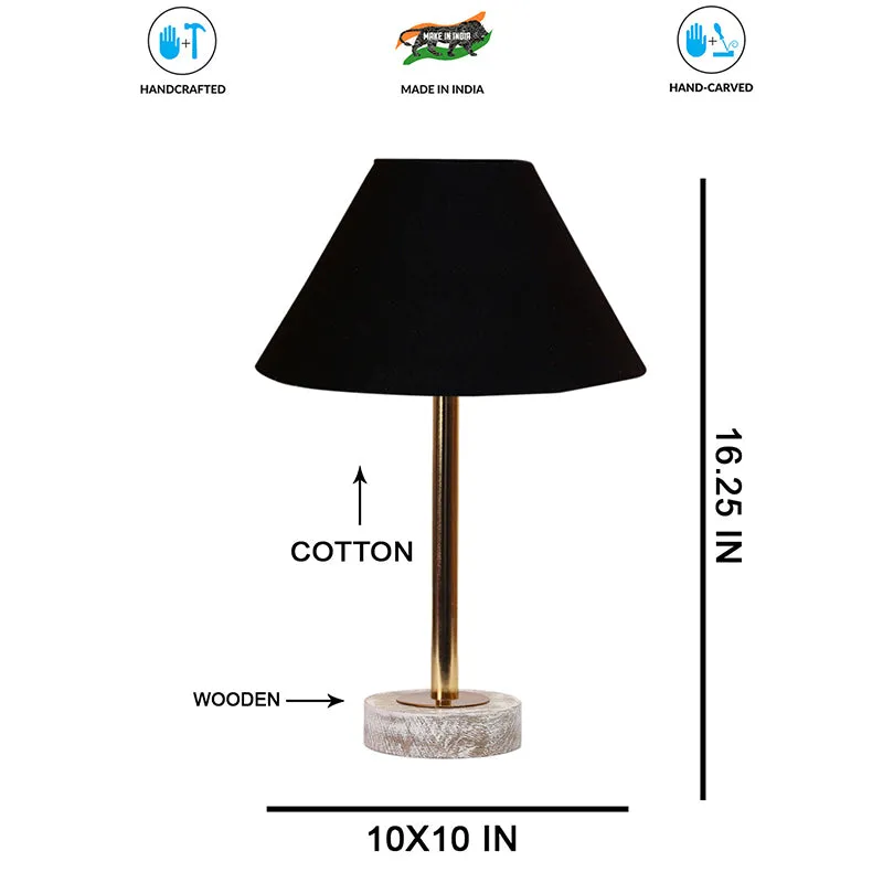 Cotin II Rodin Wooden Table Lamp - Black,Gold,White media 7