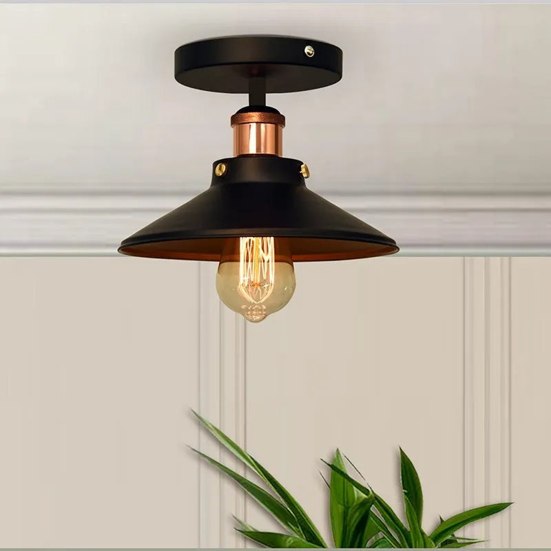 Urban Loft Metal Ceiling Lamp - Black media 2