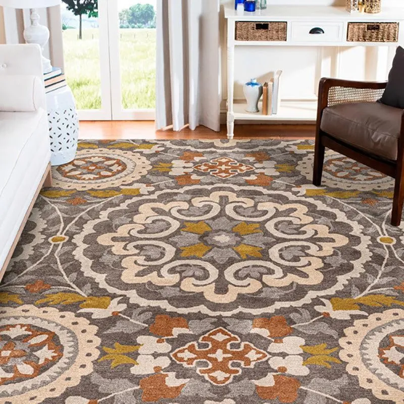 Paladin Hand Tufted Ethnic Wool & Nylon Carpet - Dark Grey media 3