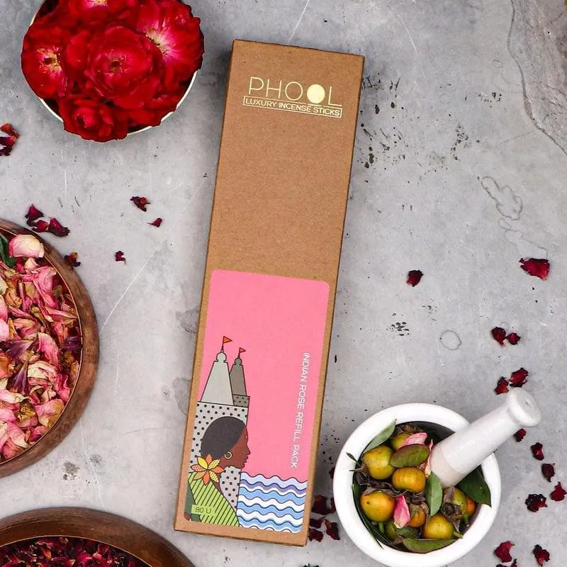 Phool Natural Incense Sticks Refill pack - Indian Rose media 1