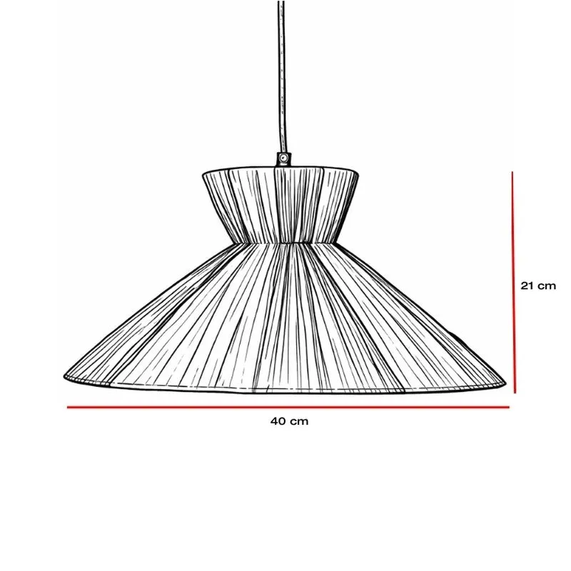 Fig Living Warmora Raffia Ceiling Lamp - Brown & Beige media 12