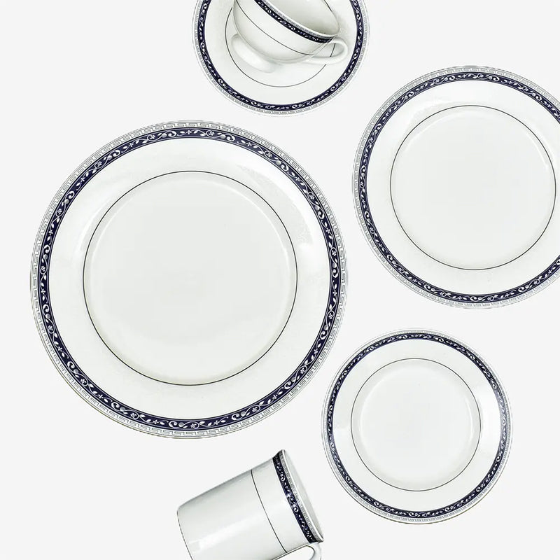 Dinole 24k Gold Brushed Porcelain Dinner Set - 33 Piece Set media 5