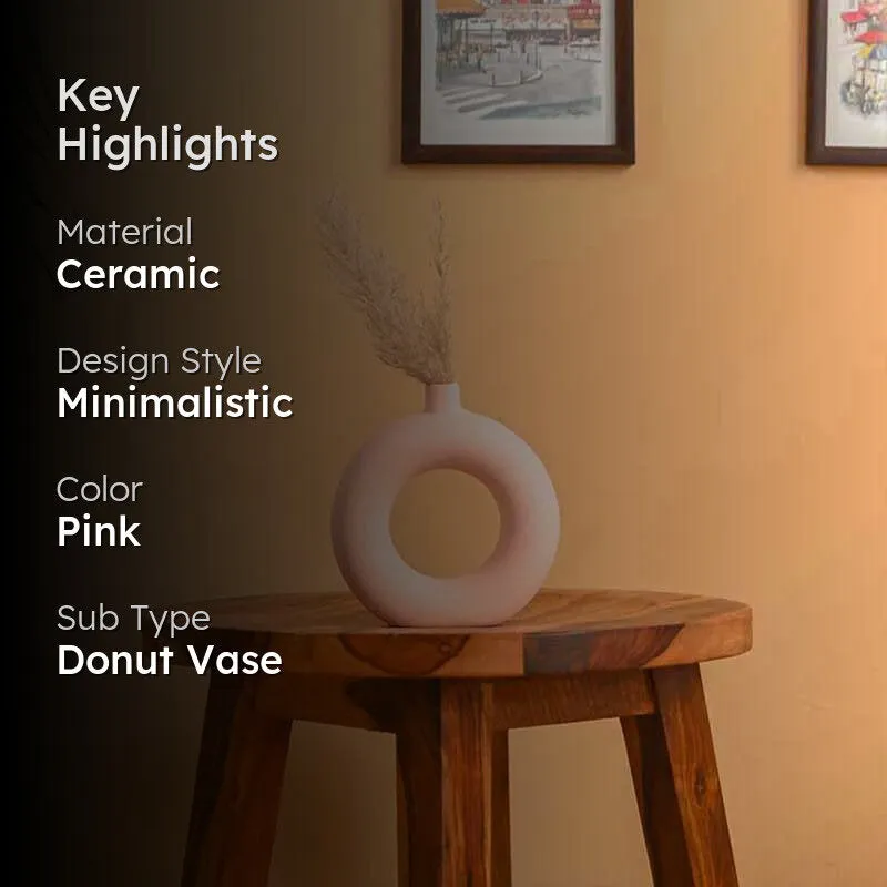Boho Donut Vase - Pink media 2