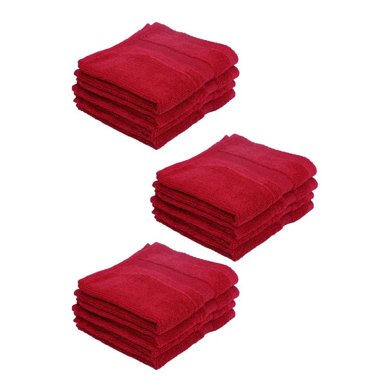 Miorah Face Towel (Red) - Set Of Twelve media 3