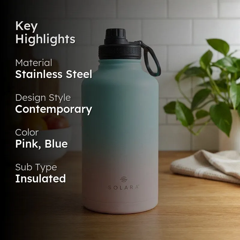 Solara Insulated Stainless Steel Bottle (2000 mL) - Pink,Blue media 2