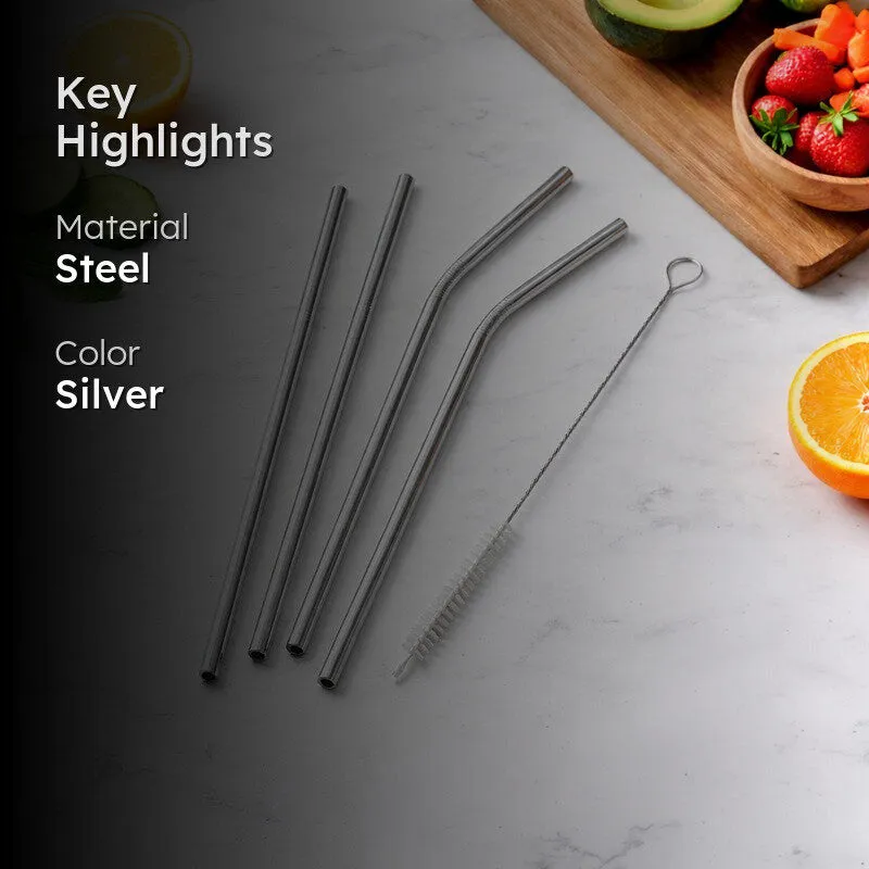 Eco (Friendly Reusable Stainless Steel Straw) - Set Of Four media 2