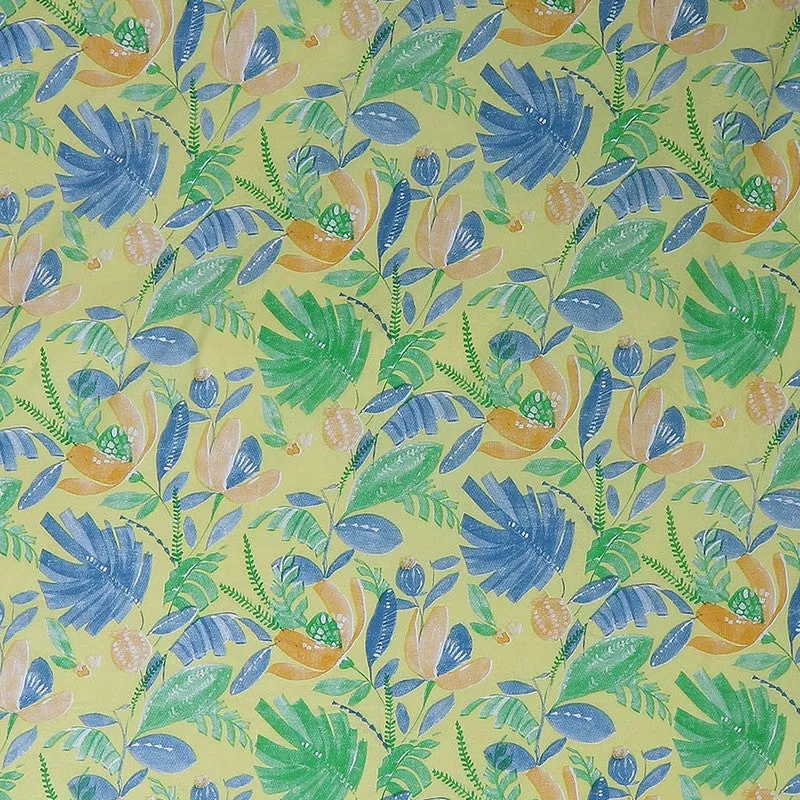 Monte Carlo Floral Dream Cotton Bedsheet(Gree,Yellow) - 104 TC media 7