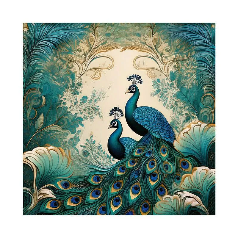 Graceful Peacocks Poly Canvas Wall Painting media 5