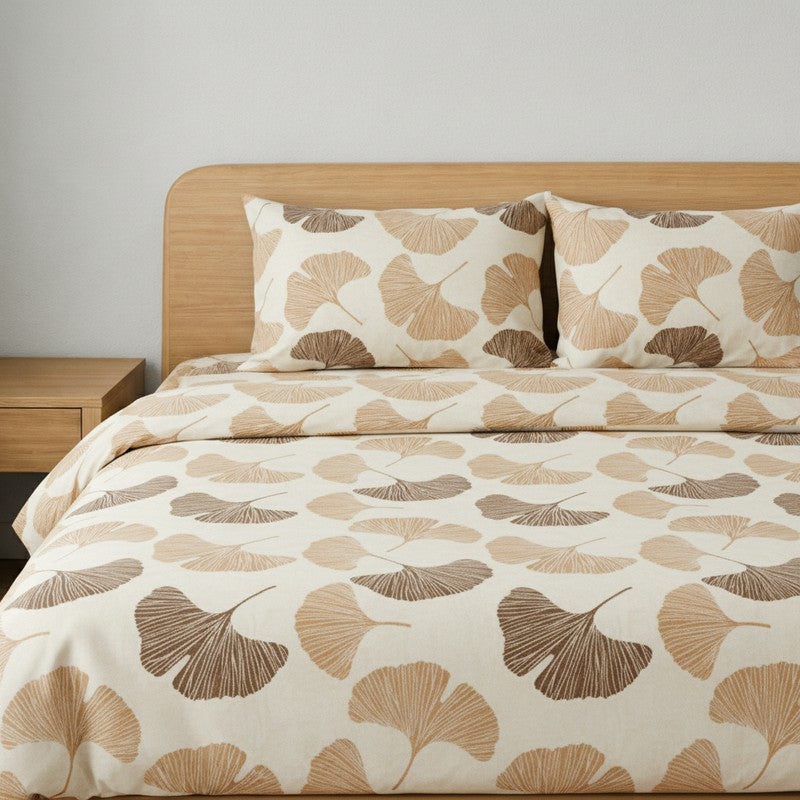 Brown Breeze Floral Microfiber Bedsheet - 125 GSM media 4