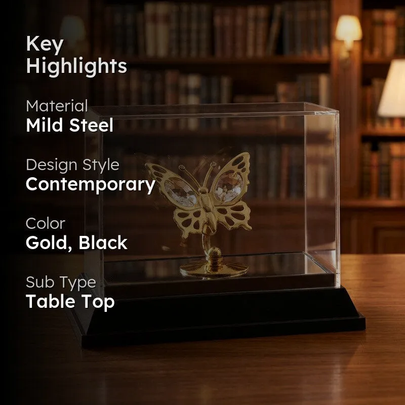 Golden Flutter 24K Gold Plated Mild Steel Showpiece media 2