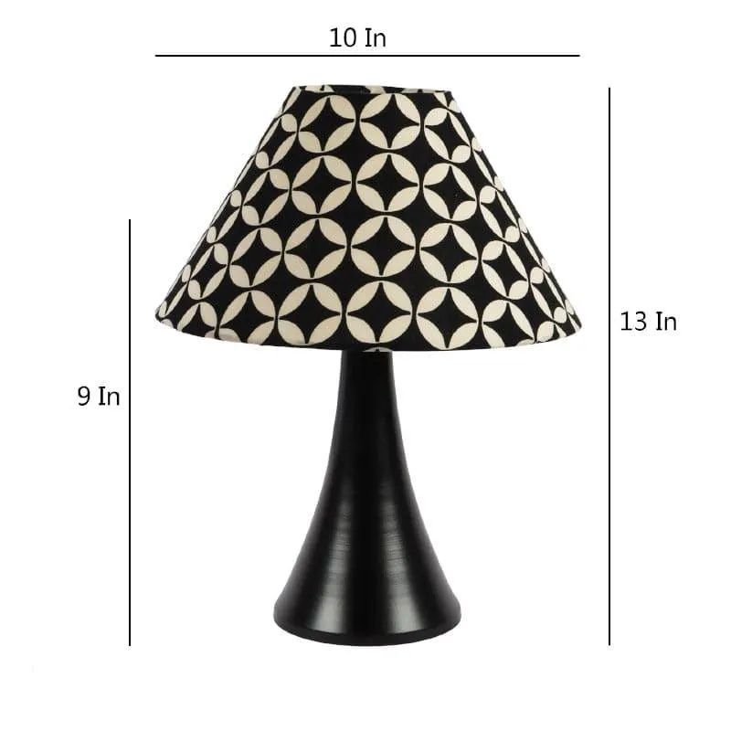 Tatania Bowie Fabric Table Lamp - Black,White media 5