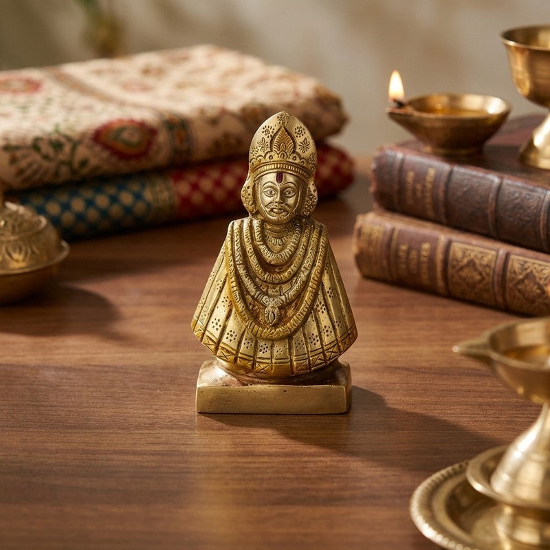 Khatu Shyam Ji Divine Brass Idol