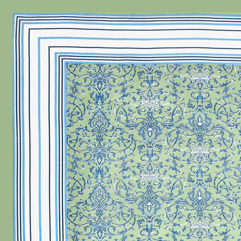 Avani Aura Floral Cotton Bedsheet (Green) - 150 TC media 5