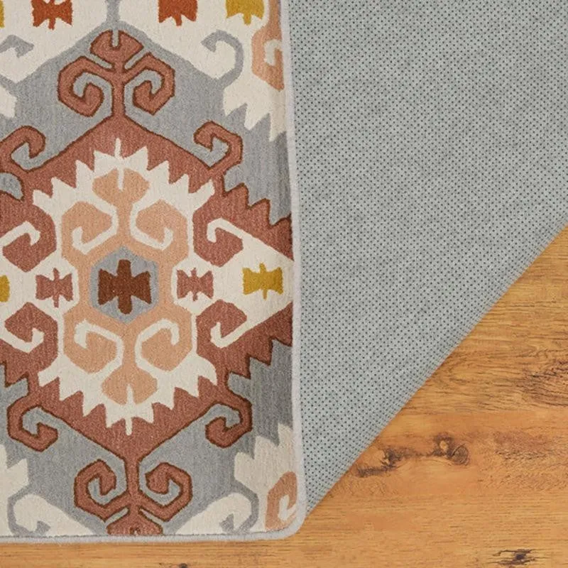 Fredegar Hand Tufted Ethnic Wool & Nylon Carpet - Grey media 4