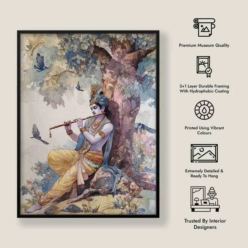 Vrindavan Bihari Lord Krishna Blissful Archival Paper Wall Art media 8