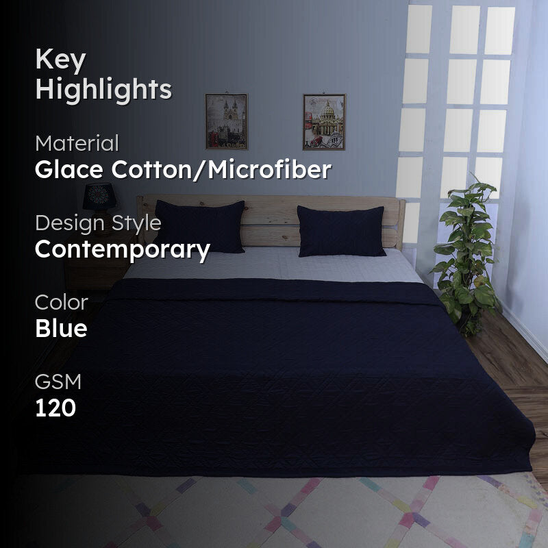 Jisha Microfiber Bedcover - Blue media 2
