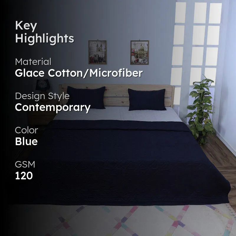 Jisha Microfiber Bedcover - Blue media 2
