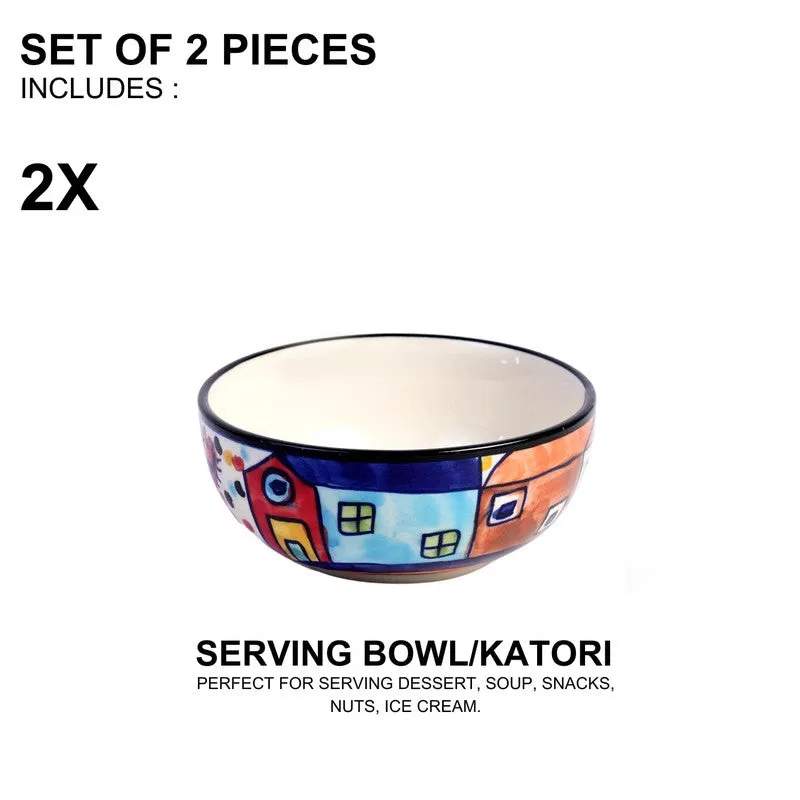 Katoriq Ceramic Snack Bowls (Multicolor, 180 mL Each) - Set Of Two media 6