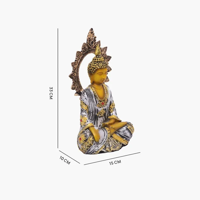 Divine Stillness Buddha Idol - Silver media 6