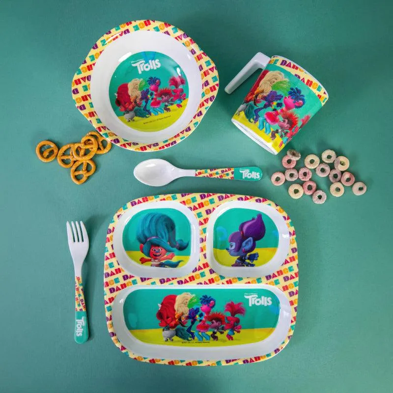 Servewell Trolls Whimsy Kids Dining Set - Five Piece Set media 1