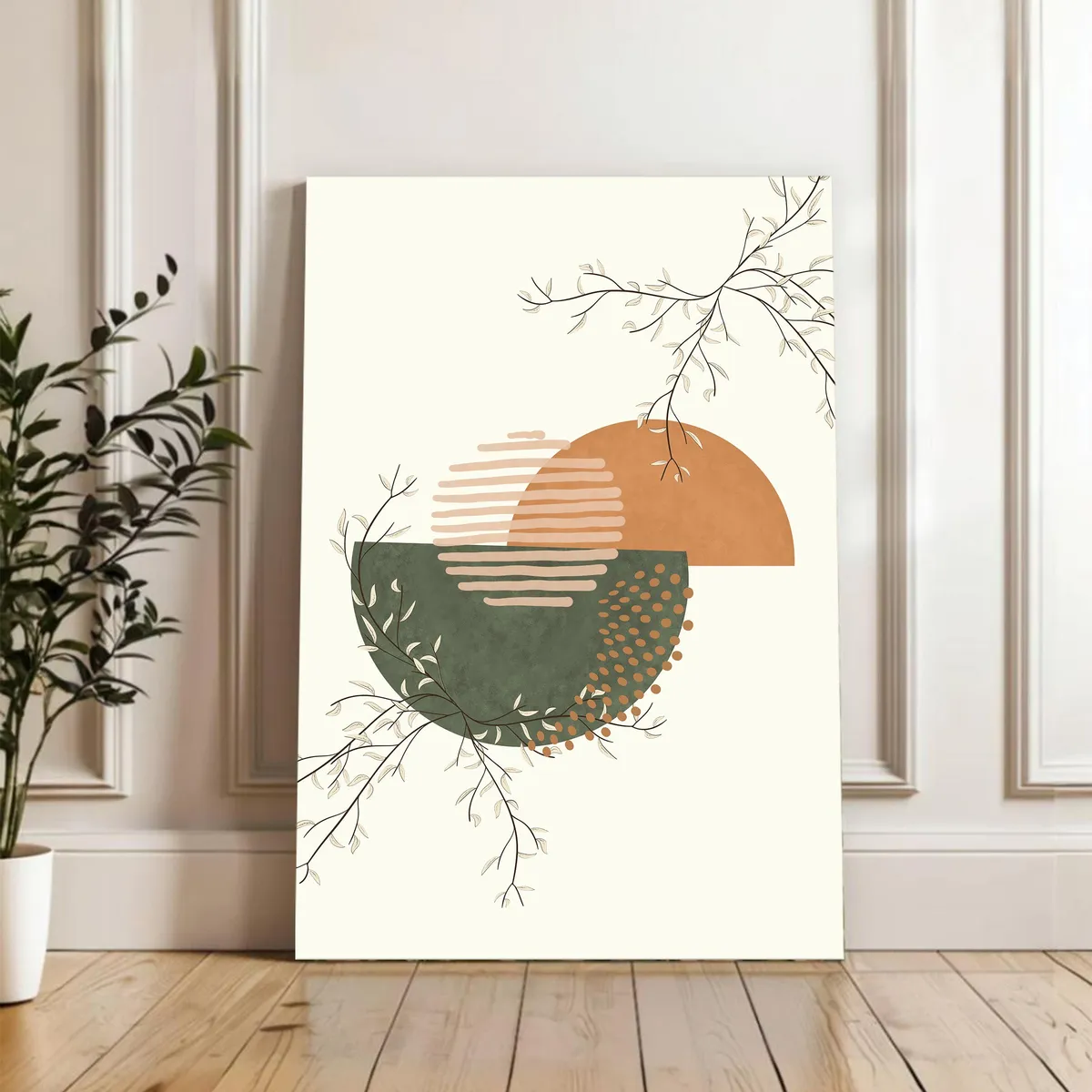 Boho Abstract Canvas Wall Art media 4