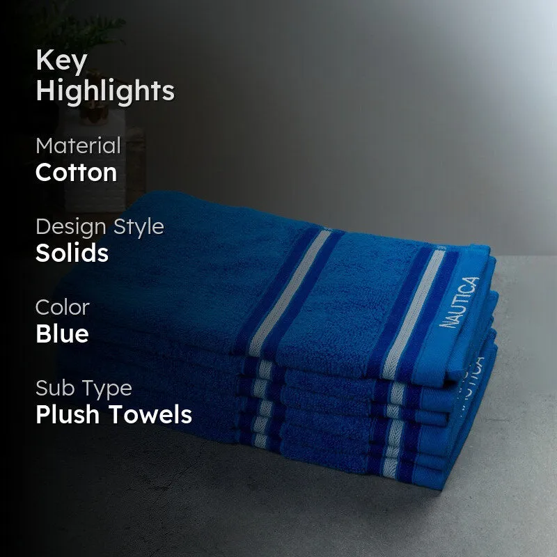 Nautica Dove Dual Down Cotton Hand Towel (Blue) - Set Of Six media 2