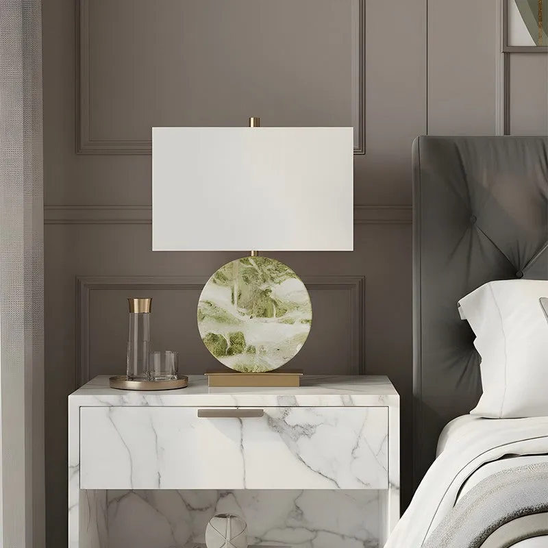AarviDecor Marlow Classic Fabric Table Lamp - Green media 4