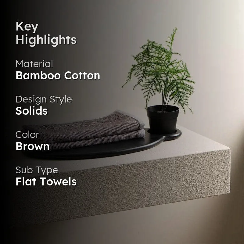 Pure Eartha Bamboo Hand Towel (Grey) - Set Of Two media 2