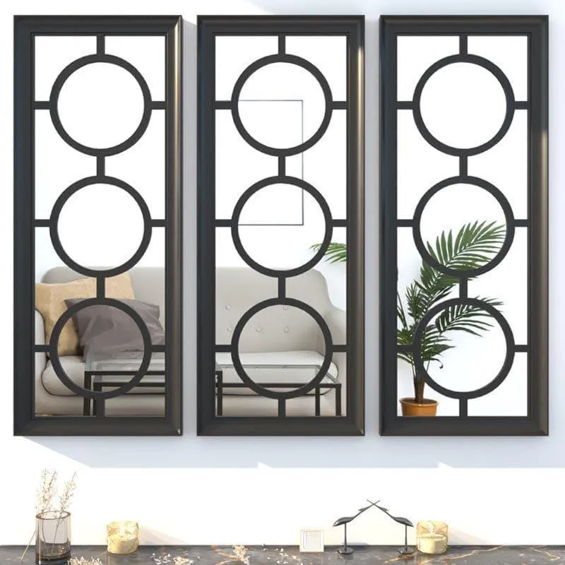 Phoenix Decorative MDF Wall Accent (Black) - Set Of Three media 1