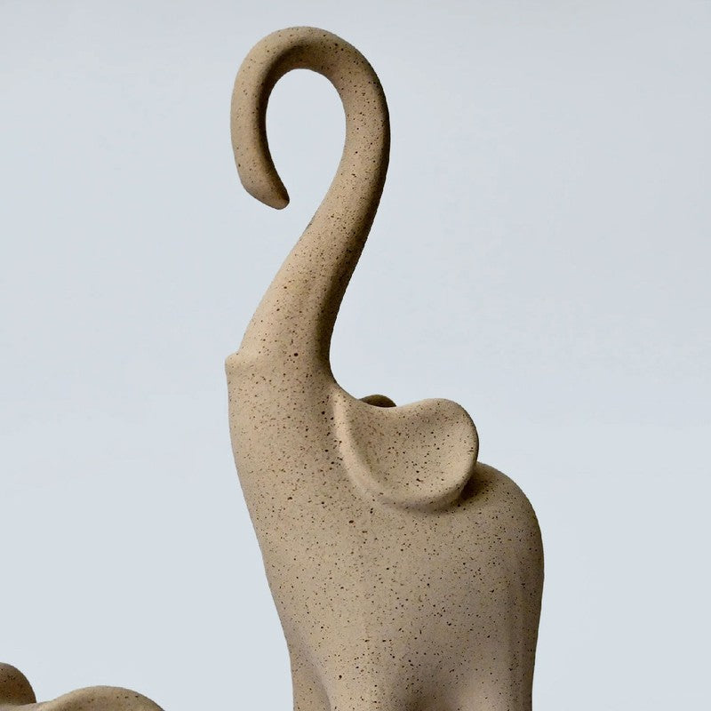 Serene Elephant Family Showpiece - Set Of Three media 4