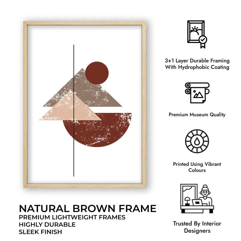 Earthy Axis Canvas Wall Painting With Brown Frame media 9