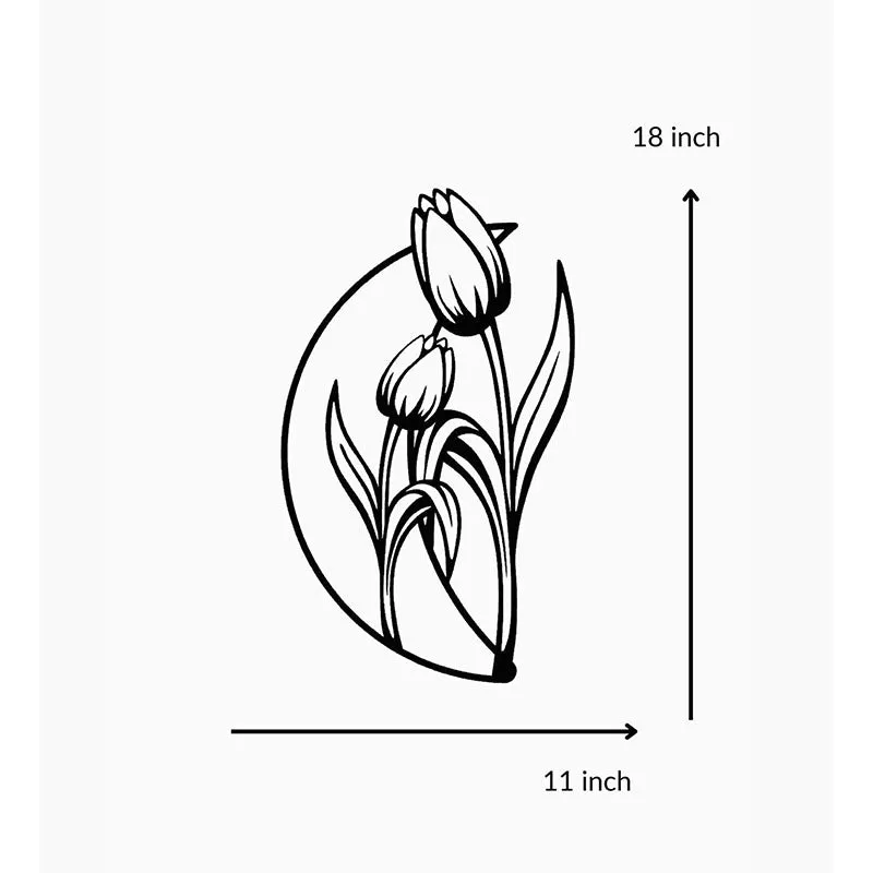 Tulips Black Iron Wall Accent media 5