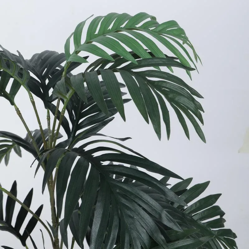 Faux Golden Cane Areca Palm Plant With Black Plastic Pot - 2.46 ft media 5