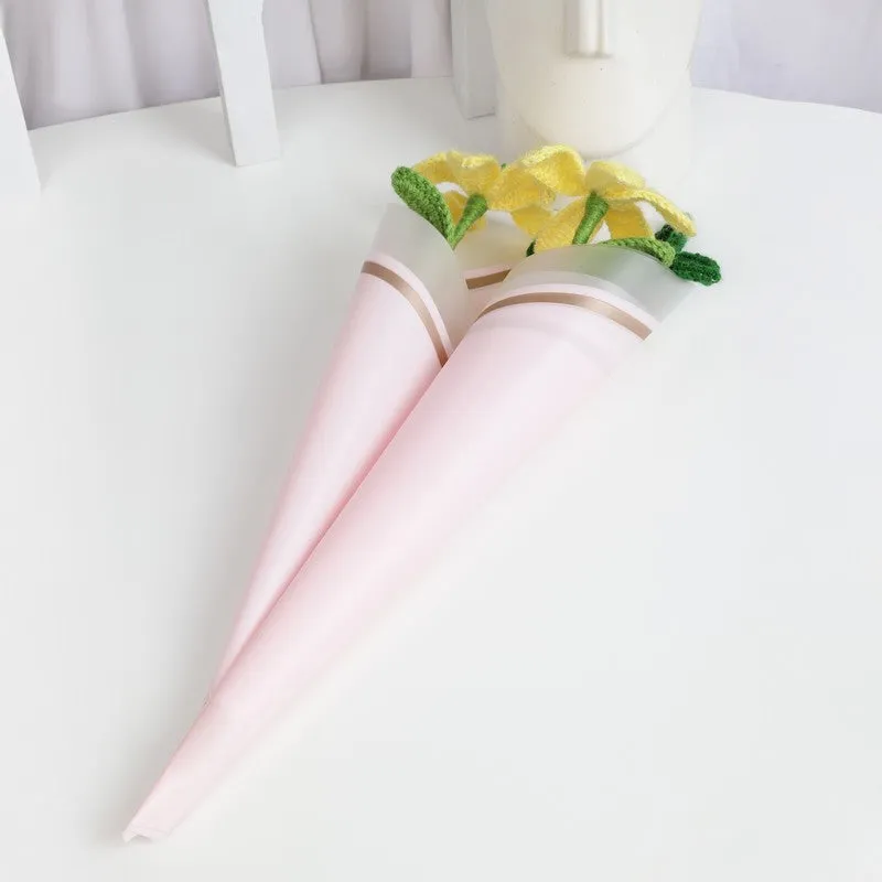 Crochet Handmade Tulip Bouquet (Yellow) - Set Of Two media 6