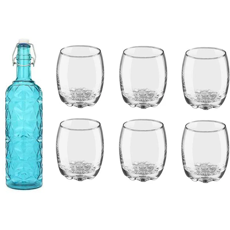 Dorian 1000 mL Water Bottle With 270 mL Glasses - Seven Piece Set media 1