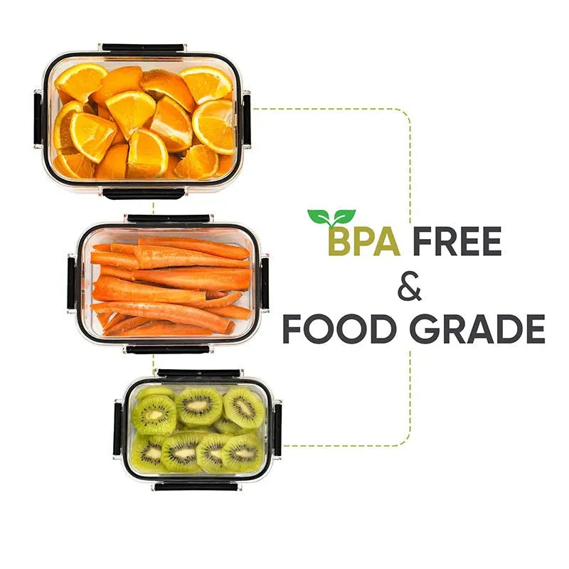 Premium Fresh Lock Airtight Food Storage Plastic Containers - Set of 3 media 8