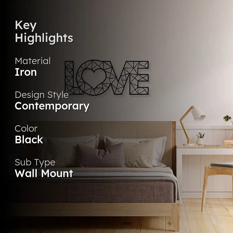 Love Fill Black Iron Wall Accent media 2