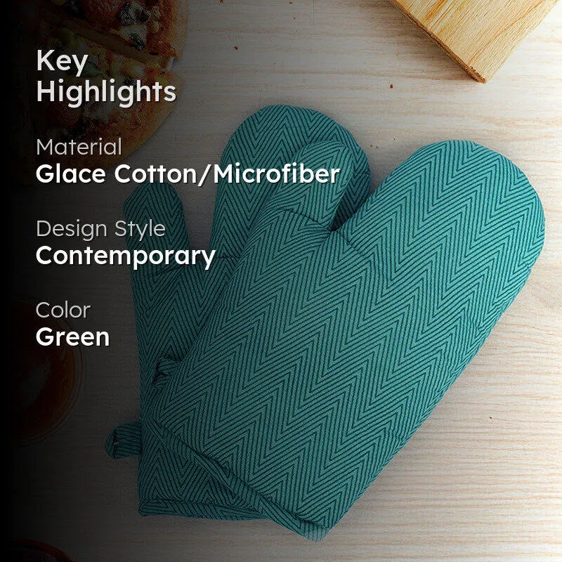 Swayam Keras Kitchen Gloves (Teal) - Set Of Two media 2