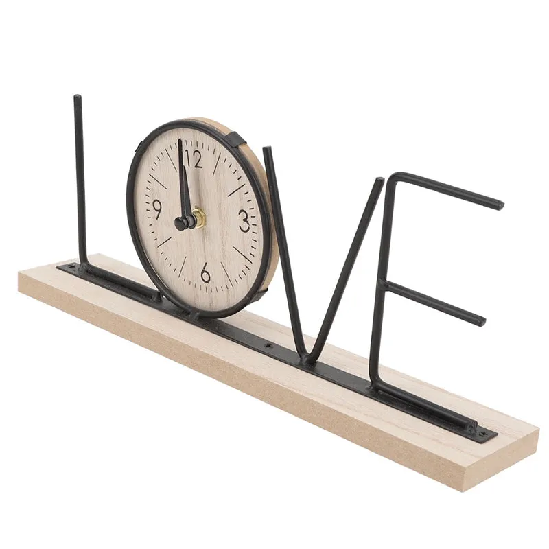 Typo Love Table Clock - Black media 6