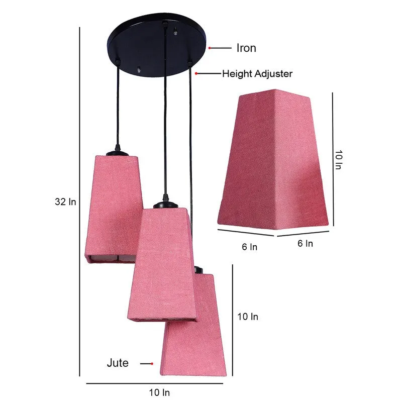 Shadowlux Triple Metal Ceiling Lamp - Pink media 9