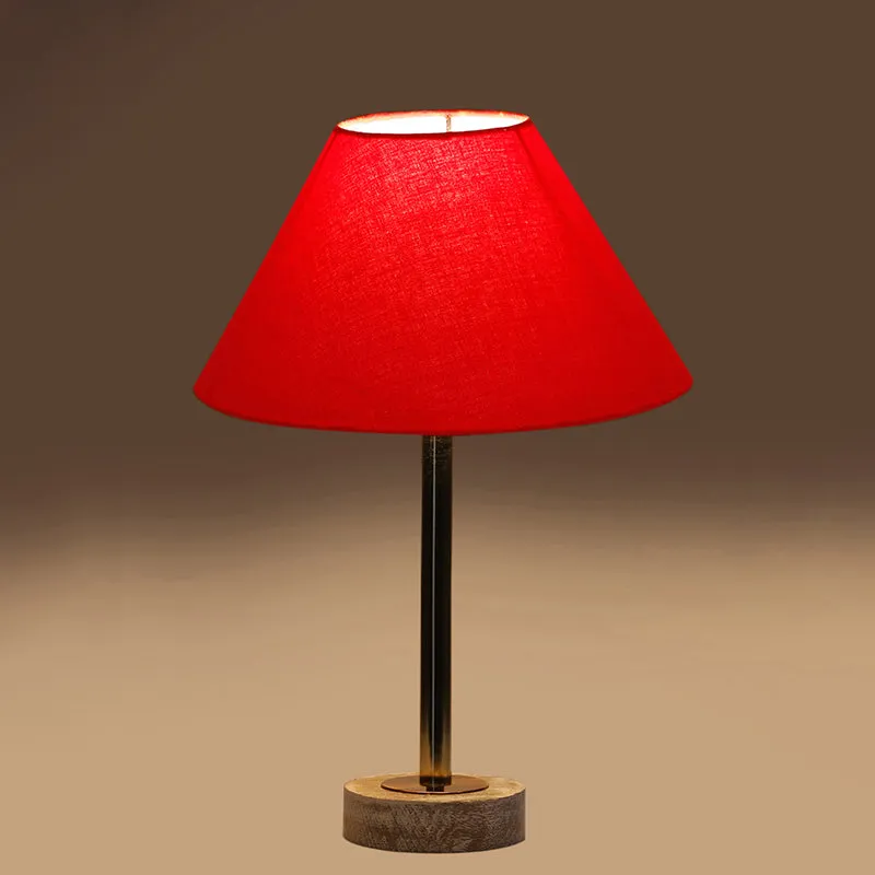 Cotin II Rodin Wooden Table Lamp - Red,Gold,White media 6