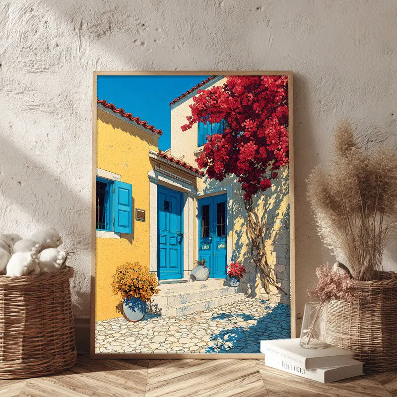 Petal shade Canvas Wall Painting - Brown Frame media 3