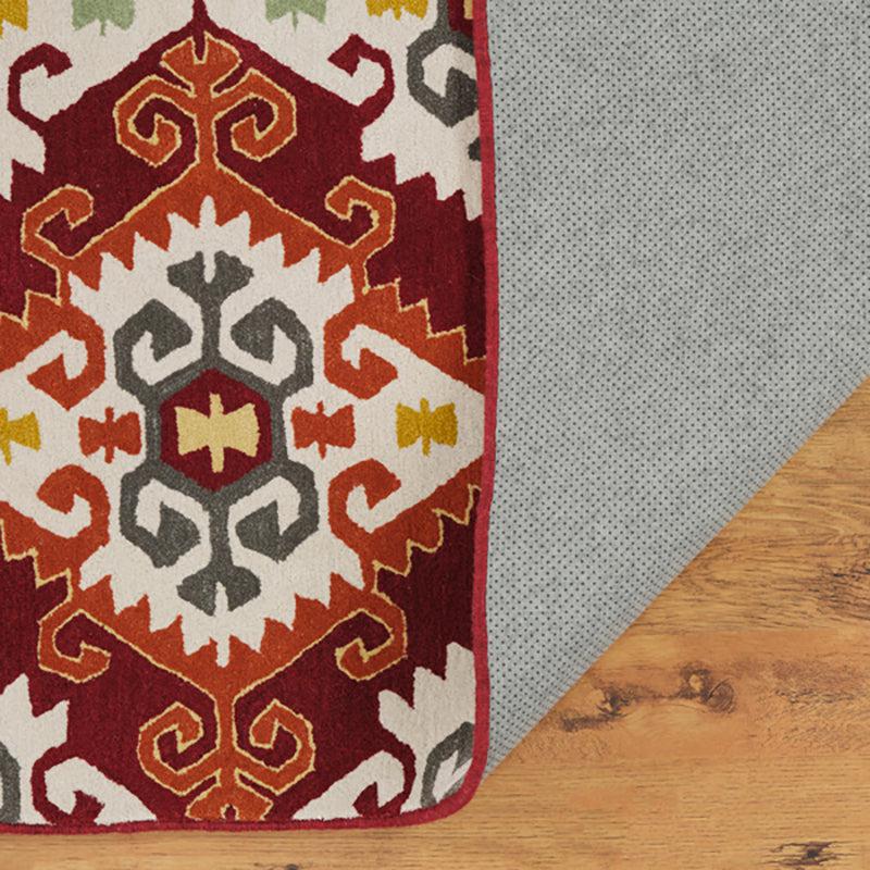 Fredegar Ethnic Wool & Nylon Carpet - Maroon media 6